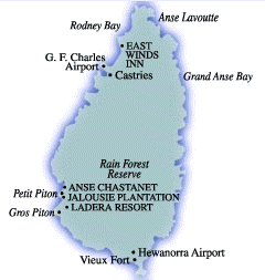 St lucia hotel locations